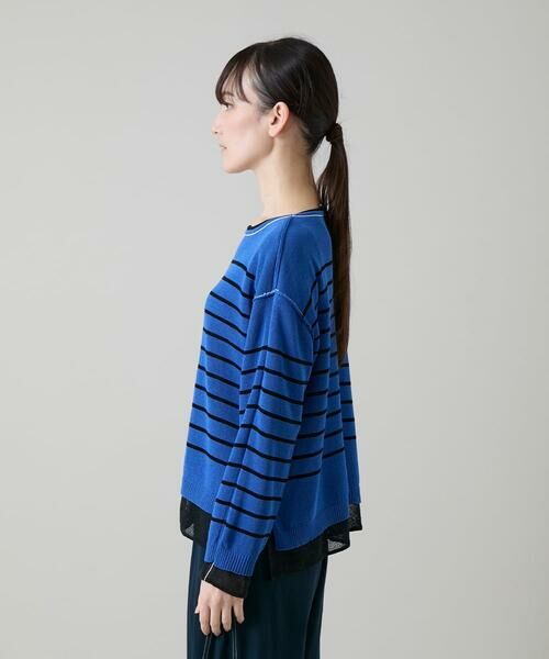 HIROKO KOSHINO / ヒロココシノ ニット・セーター | リバーシブルボーダーニットトップ | 詳細13