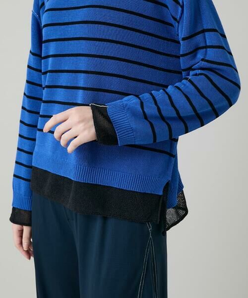 HIROKO KOSHINO / ヒロココシノ ニット・セーター | リバーシブルボーダーニットトップ | 詳細17