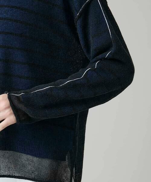 HIROKO KOSHINO / ヒロココシノ ニット・セーター | リバーシブルボーダーニットトップ | 詳細6