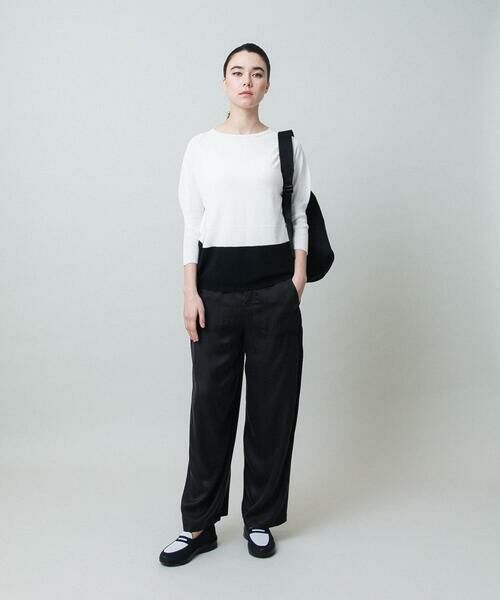 HIROKO KOSHINO / ヒロココシノ ニット・セーター | バイカラーホールガーメントニットプルオーバー/日本製/洗える | 詳細11