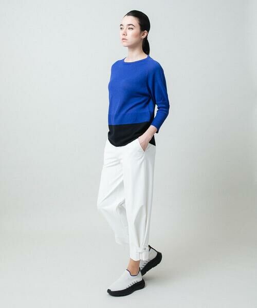 HIROKO KOSHINO / ヒロココシノ ニット・セーター | バイカラーホールガーメントニットプルオーバー/日本製/洗える | 詳細12