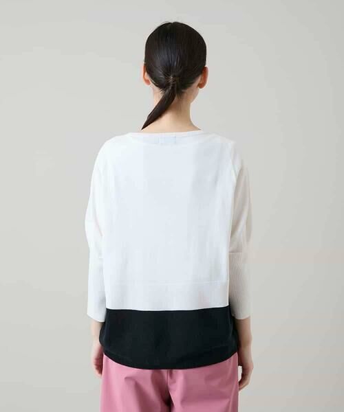 HIROKO KOSHINO / ヒロココシノ ニット・セーター | バイカラーホールガーメントニットプルオーバー/日本製/洗える | 詳細3