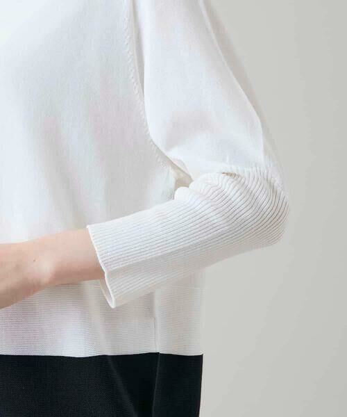 HIROKO KOSHINO / ヒロココシノ ニット・セーター | バイカラーホールガーメントニットプルオーバー/日本製/洗える | 詳細6