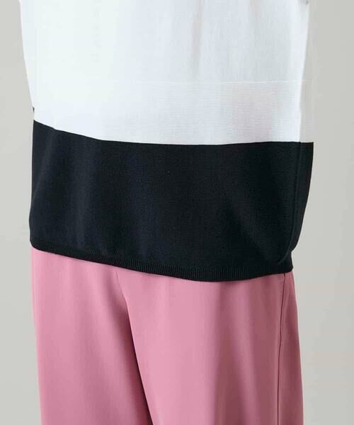 HIROKO KOSHINO / ヒロココシノ ニット・セーター | バイカラーホールガーメントニットプルオーバー/日本製/洗える | 詳細8