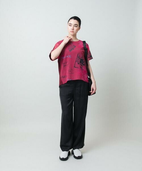 HIROKO KOSHINO / ヒロココシノ カットソー | デニム風アートプリントカットソー/日本製/洗える | 詳細11