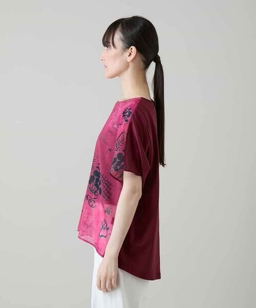 HIROKO KOSHINO / ヒロココシノ カットソー | デニム風アートプリントカットソー/日本製/洗える | 詳細2