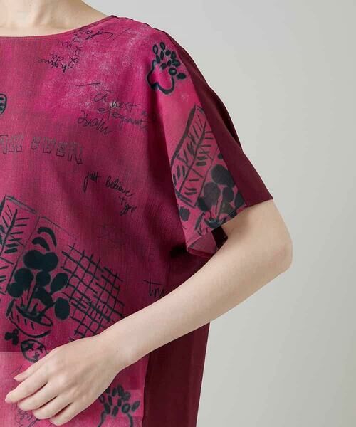 HIROKO KOSHINO / ヒロココシノ カットソー | デニム風アートプリントカットソー/日本製/洗える | 詳細7