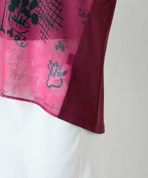 HIROKO KOSHINO / ヒロココシノ カットソー | デニム風アートプリントカットソー/日本製/洗える | 詳細9