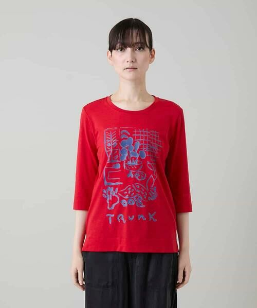 HIROKO KOSHINO / ヒロココシノ カットソー | ウィンドウプリントカットソー/日本製/洗える | 詳細1