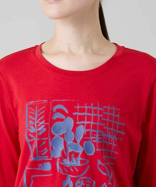 HIROKO KOSHINO / ヒロココシノ カットソー | ウィンドウプリントカットソー/日本製/洗える | 詳細4