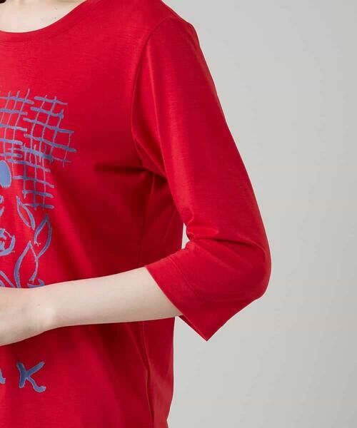 HIROKO KOSHINO / ヒロココシノ カットソー | ウィンドウプリントカットソー/日本製/洗える | 詳細6