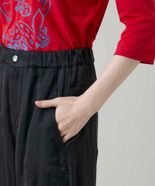 HIROKO KOSHINO / ヒロココシノ その他パンツ | サテンワイドパンツ | 詳細6