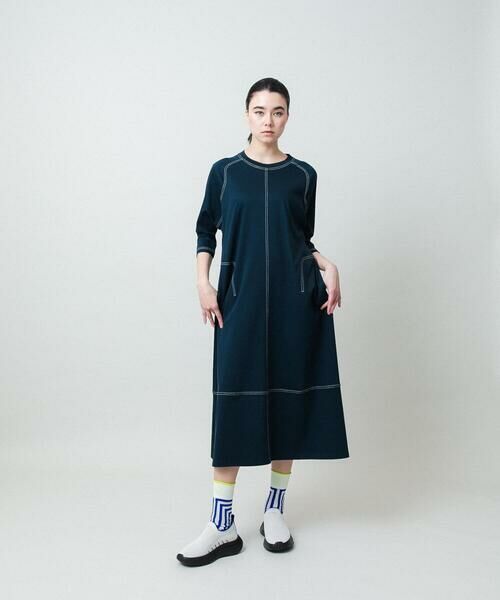 HIROKO KOSHINO / ヒロココシノ ロング・マキシ丈ワンピース | コットンジャージーラグランワンピース/洗える | 詳細11