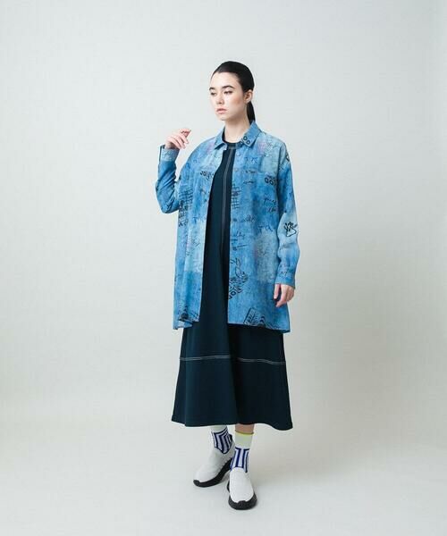 HIROKO KOSHINO / ヒロココシノ ロング・マキシ丈ワンピース | コットンジャージーラグランワンピース/洗える | 詳細12