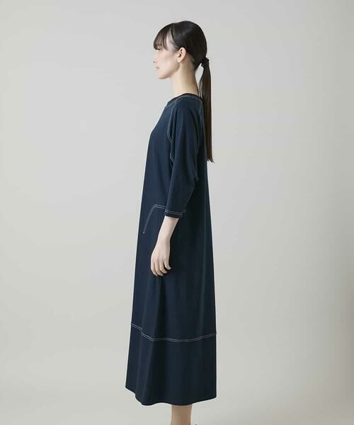 HIROKO KOSHINO / ヒロココシノ ロング・マキシ丈ワンピース | コットンジャージーラグランワンピース/洗える | 詳細2
