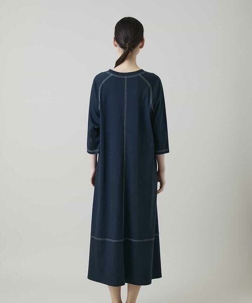 HIROKO KOSHINO / ヒロココシノ ロング・マキシ丈ワンピース | コットンジャージーラグランワンピース/洗える | 詳細3