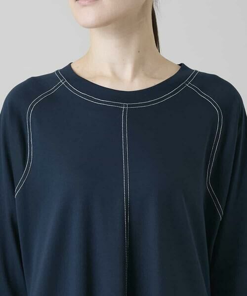 HIROKO KOSHINO / ヒロココシノ ロング・マキシ丈ワンピース | コットンジャージーラグランワンピース/洗える | 詳細4