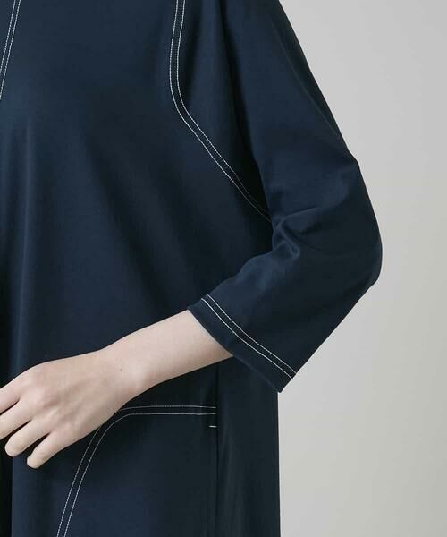 HIROKO KOSHINO / ヒロココシノ ロング・マキシ丈ワンピース | コットンジャージーラグランワンピース/洗える | 詳細6