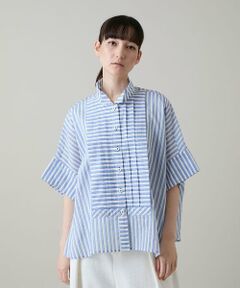 HIROKO KOSHINO / ヒロココシノ シャツ・ブラウス | ボーダーパターンパネル切り替えブラウス