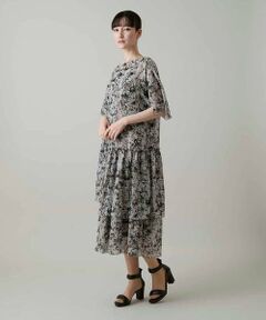 HIROKO KOSHINO / ヒロココシノ ロング・マキシ丈ワンピース | 楊柳アートプリントワンピース/日本製/洗える