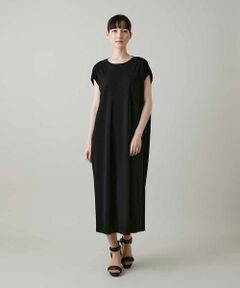 HIROKO KOSHINO / ヒロココシノ ロング・マキシ丈ワンピース | キャップスリーブデザインワンピース/日本製/洗える