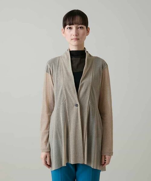 HIROKO KOSHINO / ヒロココシノ カーディガン・ボレロ | ドットプリントシアーチュールカーディガン/日本製/洗える | 詳細2