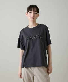 HIROKO KOSHINO / ヒロココシノ カットソー | エンブロイダリーロゴデザインカットソー /洗える