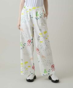 HIROKO KOSHINO / ヒロココシノ チノ・ワークパンツ | カラフルプリントワイドパンツ /洗える