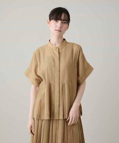 HIROKO KOSHINO / ヒロココシノ シャツ・ブラウス | 立体プリーツシアーブラウス /洗える