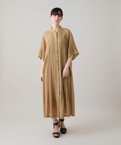 HIROKO KOSHINO / ヒロココシノ ロング・マキシ丈ワンピース | 立体プリーツシアーワンピース /洗える