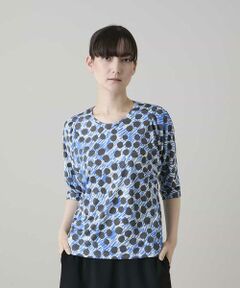 HIROKO KOSHINO / ヒロココシノ カットソー | ウォータードットジャージープルオーバー /日本製/洗える