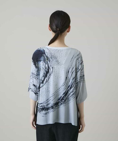 HIROKO KOSHINO / ヒロココシノ カットソー | 墨絵プリントデザインTシャツ /日本製/洗える | 詳細3