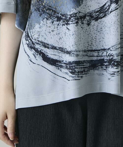 HIROKO KOSHINO / ヒロココシノ カットソー | 墨絵プリントデザインTシャツ /日本製/洗える | 詳細7
