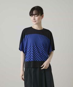 HIROKO KOSHINO / ヒロココシノ カットソー | 幾何柄プリントコンパクトプルオーバー /日本製/洗える