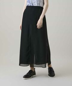 HIROKO KOSHINO / ヒロココシノ その他パンツ | シフォンレイヤードデザインワイドパンツ /日本製/洗える