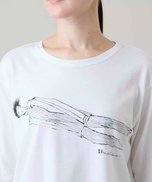 HIROKO KOSHINO / ヒロココシノ カットソー | ファッションイラスト七分袖カットソー/日本製/洗える | 詳細4