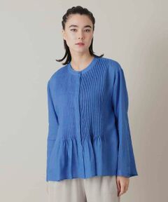 HIROKO KOSHINO / ヒロココシノ シャツ・ブラウス | ピンタックバンドカラーシャツ/洗える
