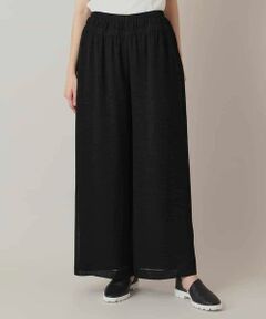 HIROKO KOSHINO / ヒロココシノ その他パンツ | 楊柳ダブルウエストワイドパンツ/洗える