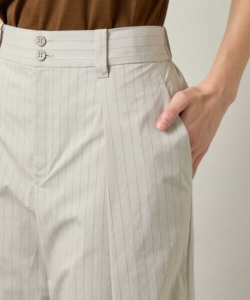 HIROKO KOSHINO / ヒロココシノ その他パンツ | 【WEB/京王百貨店新宿店限定】先染めストライプストレートパンツ /日本製/洗える | 詳細6