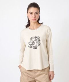 HIROKO KOSHINO / ヒロココシノ カットソー | スパンコール×ロゴモチーフデザインカットソー/日本製/洗える