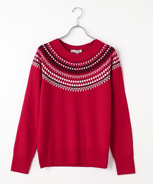 HOBBS / ホブズ ニット・セーター | GRETA FAIRISLE JUMPER(レッド)