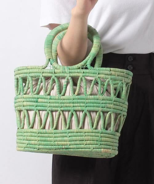 HOUSE OF LOTUS / ハウス オブ ロータス バッグ | Ele' Sac　DARN RAFFIA BASKET | 詳細7