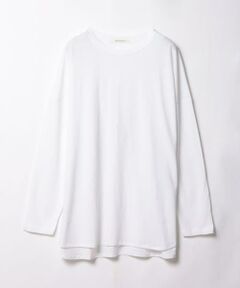 リラックス感のあるオーバーザイズのロングＴシャツ。<br/><br/>前後差のある着丈と、深く入ったスリットがポイント。<br/><br/>シーズンレスで着て頂けて、レーヤードスタイルにも便利な一枚です。<br/><br/>素材は綿の強撚糸で織り上げた天竺。<br/><br/>表面に特殊加工を施し、ドライでありながら柔らかく肌なじみのよい素材です。<br/><br/>＊＊＊＊＊＊＊＊＊＊＊＊＊＊＊＊＊＊＊＊＊＊<br/>透け感：あり<br/>裏地：なし<br/>伸縮性：あり<br/>光沢感：なし<br/>生地の厚さ：薄い<br/>生地の重さ：軽い<br/>ポケット：なし<br/>手洗い：可<br/>＊＊＊＊＊＊＊＊＊＊＊＊＊＊＊＊＊＊＊＊＊＊<br/>　