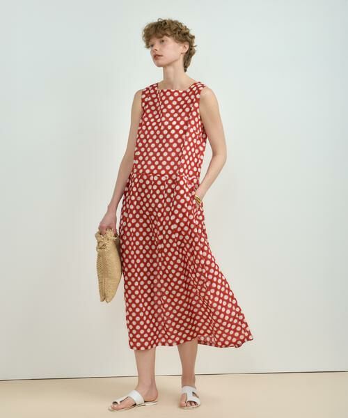 HOUSE OF LOTUS / ハウス オブ ロータス ワンピース | ドットプリントノースリーブワンピース | 詳細4
