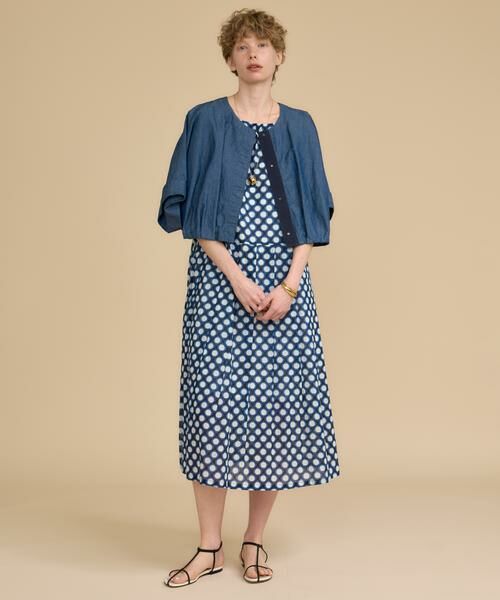 HOUSE OF LOTUS / ハウス オブ ロータス ワンピース | ドットプリントノースリーブワンピース | 詳細8