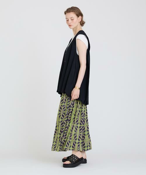 HOUSE OF LOTUS / ハウス オブ ロータス ベスト | コットンリネンブレンドバルーンジレ | 詳細4