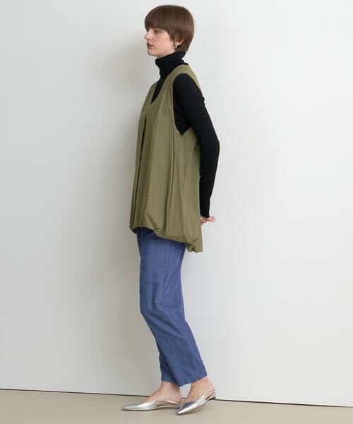 HOUSE OF LOTUS / ハウス オブ ロータス ベスト | コットンリネンブレンドバルーンジレ | 詳細6