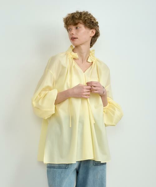 HOUSE OF LOTUS/ハウス オブ ロータス ドレープローンギャザーブラウス イエロー 2 HOUSE OF LOTUS/ハウス オブ ロータス ドレープローンギャザーブラウス イエロー 2