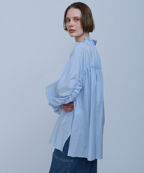 セール】 ドレープローンギャザーブラウス （シャツ・ブラウス