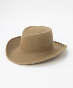 FELT WIDE BRIM PORKPIE HAT